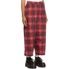 Tricot Comme des Garcons Red Tartan Trousers