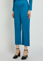 Pleats Please Issey Miyake Pleated Wide-leg Trousers Blue