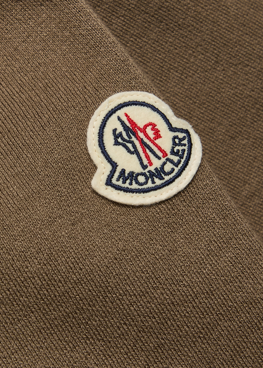 Moncler Logo-appliquéd Hooded Shell and Cotton-blend Jacket Green