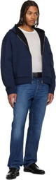 Givenchy Navy Zipped Scuba Hoodie