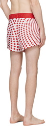 Jean Paul Gaultier White & Red 'The Red Polka-Dot Swimming' Shorts
