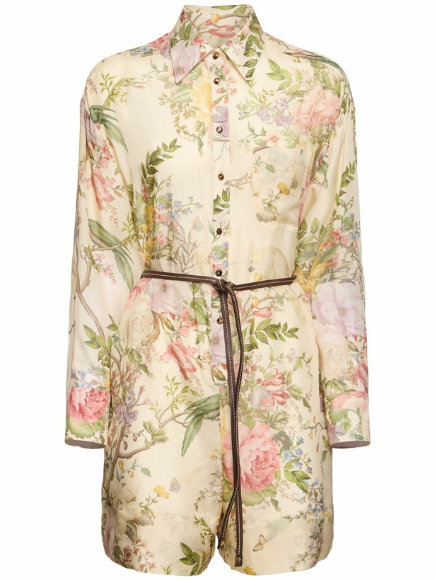 Photo: ZIMMERMANN Waverly Silk Printed Shirt Jumpsuit