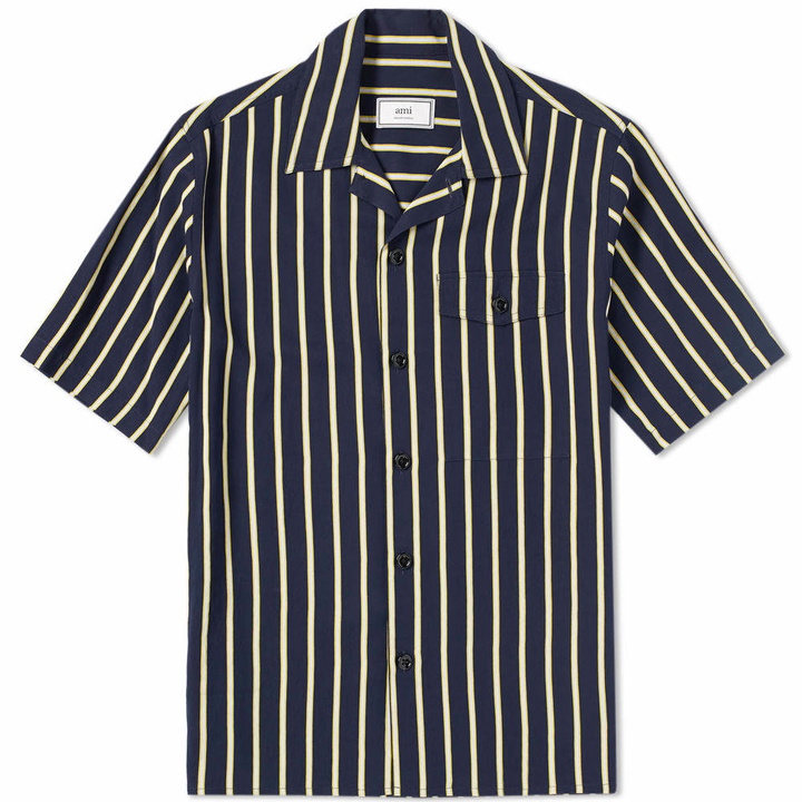 Photo: AMI Stripe Vacation Shirt Blue