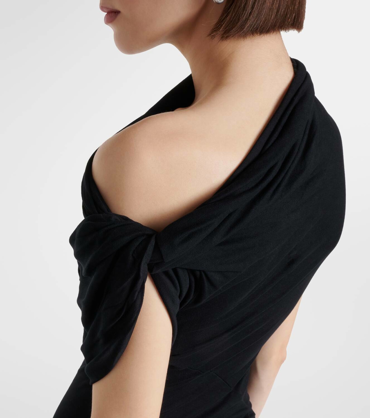 Rick Owens Lilies one-shoulder draped maxi dress Rick Owens