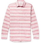 Freemans Sporting Club - Striped Slub Cotton Shirt - Pink