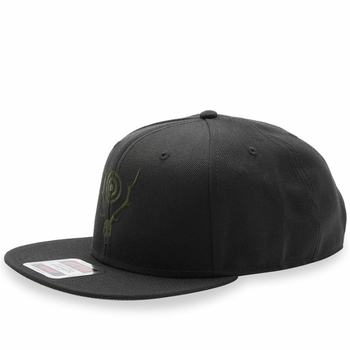 Photo: South2 West8 Men's S&T Embroidered Baseball Cap in Black