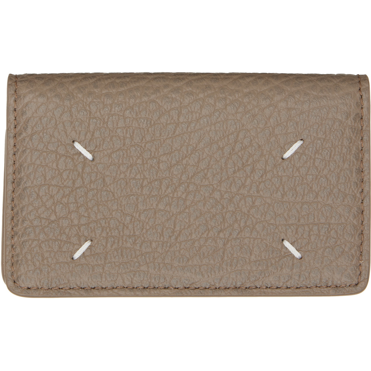 Maison Margiela Taupe Calfskin Card Holder