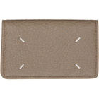 Maison Margiela Taupe Calfskin Card Holder