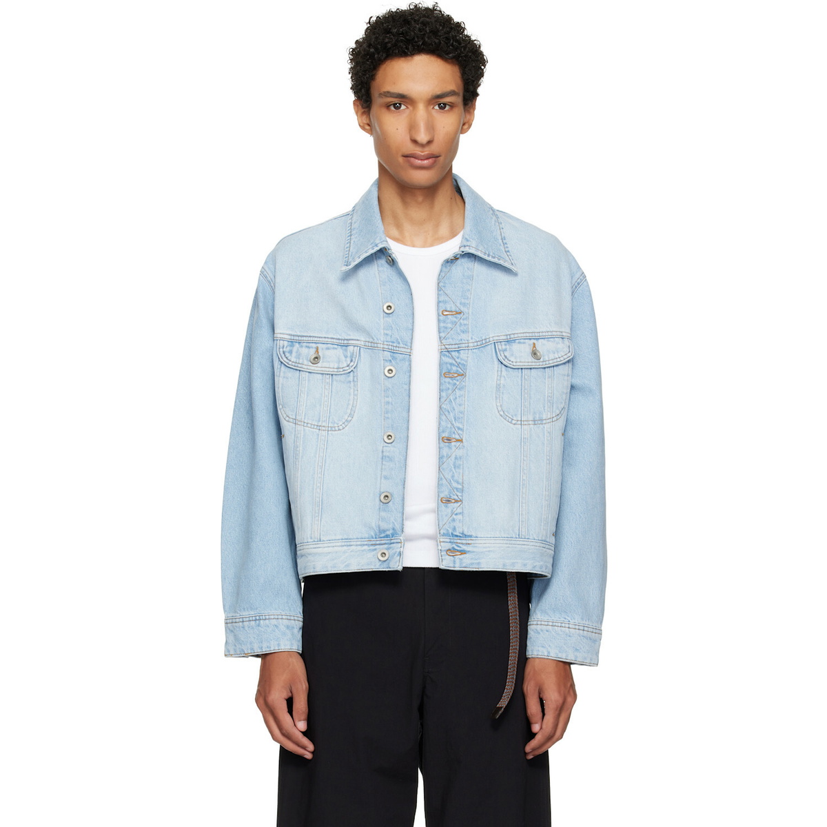 Studio Nicholson Blue Derby Denim Jacket