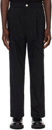 Solid Homme Black Drawstring Trousers