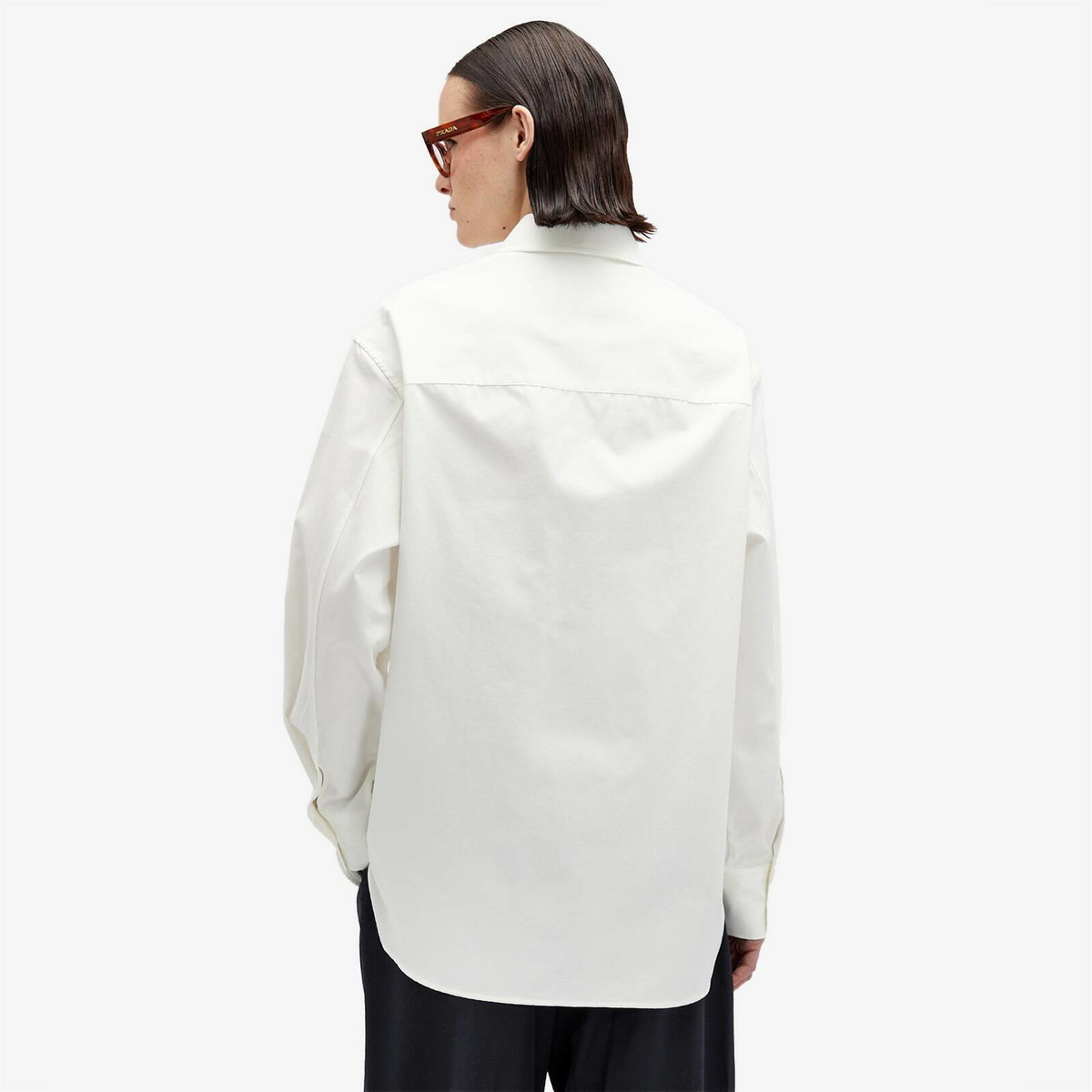 Studio Nicholson Women's Overshirt With Logo Embroidery in