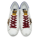 Golden Goose White and Brown Horsy Superstar Sneakers