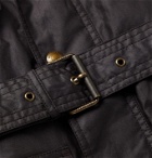 BELSTAFF - Trialmaster Logo-Appliquéd Belted Waxed-Cotton Jacket - Brown