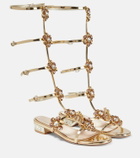 Giambattista Valli Embellished leather gladiator sandals