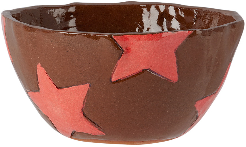 Harlie Brown Studio SSENSE Exclusive Pink Stars Delight Cereal Bowl