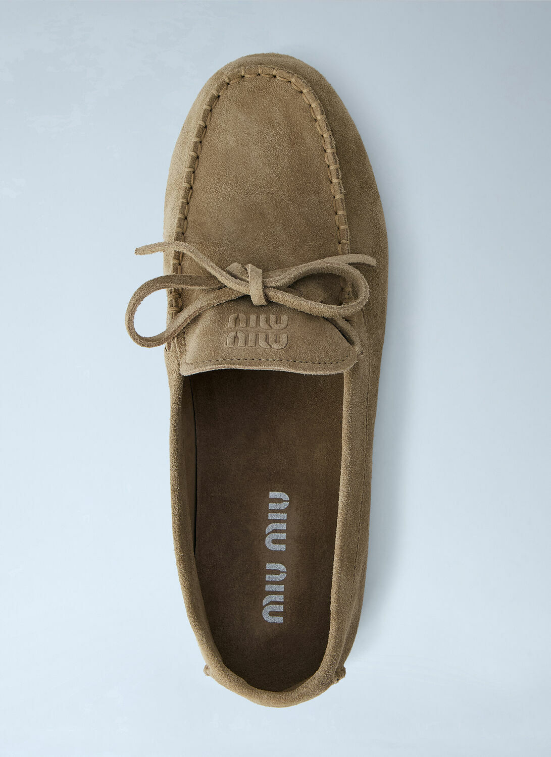 Miu Miu Suede Mesh Loafers