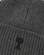 AMI Paris AMI DE COEUR BEANIE Grey Mens Beany