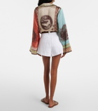 Frame The Structural pleated denim shorts