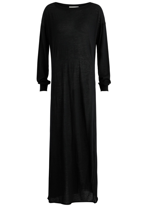 Photo: Extreme Cashmere N°368 Fab Cashmere Maxi Jumper Dress - Black - One Size