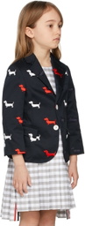 Thom Browne Kids Navy Hector Half Drop Blazer
