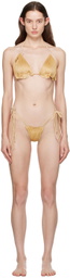 Raga Malak Tan Bebe Faux-Suede Bikini