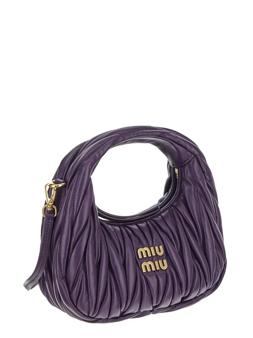 【MIU MIU】WANDER MATELASSE VELVET MINI HOBO BAG Miu Miu Wander Matelassè Mini Hobo Bag Miu Miu