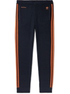 adidas Consortium - Wales Bonner Tapered Striped Ribbed Wool-Blend Sweatpants - Blue