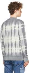 The Elder Statesman Grey Tie-Dye Wire Simple Sweater