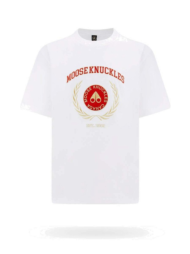 Photo: Moose Knuckles   T Shirt White   Mens