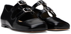 Sandy Liang SSENSE Exclusive Black MJ Double Strap Ballerina Flats