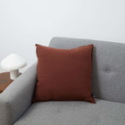 HAY Linen Cushion - 50x50cm in Iron Red 