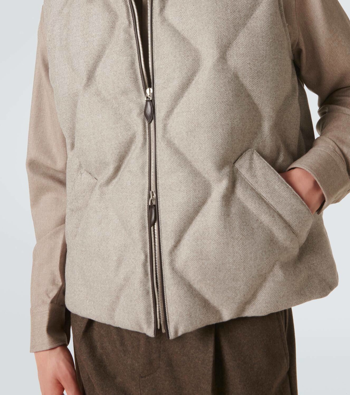 Berluti Herringbone wool puffer vest