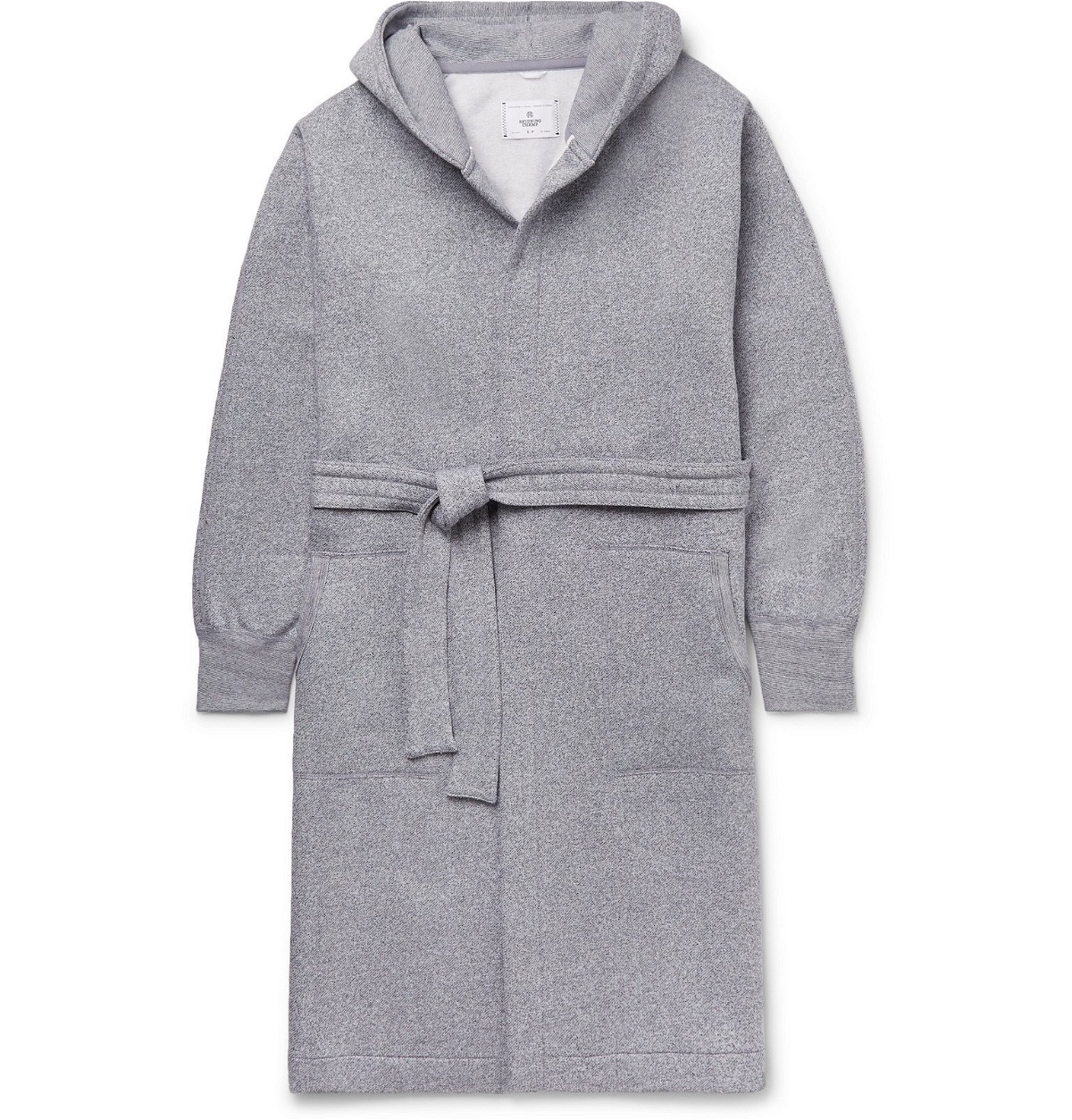 Photo: Reigning Champ - Fleece-Back Cotton-Blend Jersey Hooded Robe - Gray