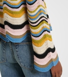 La DoubleJ Chevron crochet cotton sweater