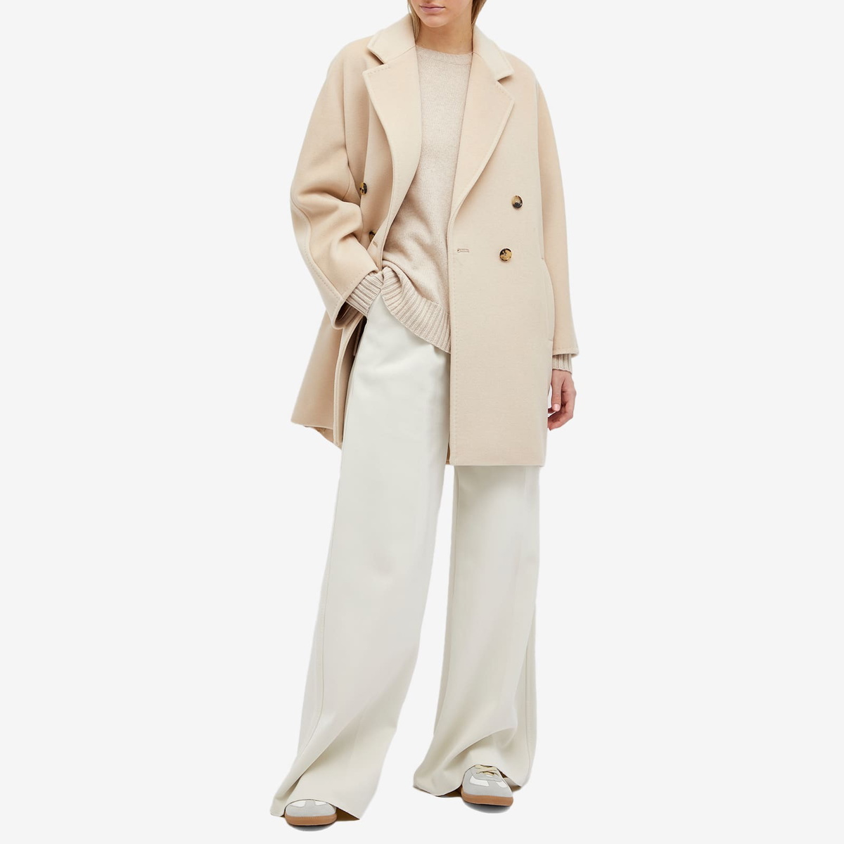 Max Mara Women's Pila Short Madame Coat in Beige Max Mara