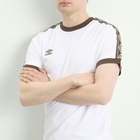 Umbro Men's Taped T-Shirt in Brilliant White/Demitasse