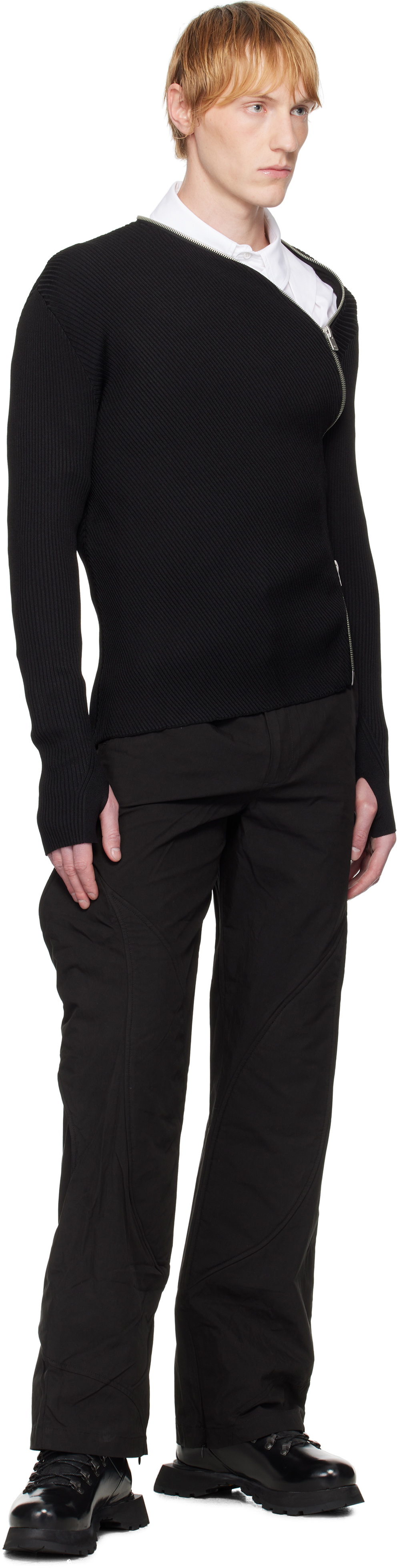 パンツ HELIOT EMIL CONCORDANCE PUFFED CARGO HELIOT EMIL Black Concordance Puffed Cargo Trousers Heliot Emil