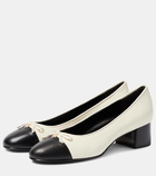 Tory Burch Cap-toe leather pumps