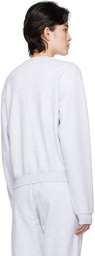 SKIMS Gray Cotton Fleece Classic Crewneck Sweatshirt