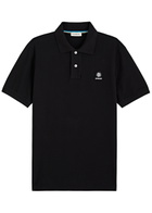 Sandbanks Logo Piqué Cotton Polo Shirt Black