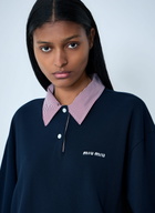 Miu Miu Collared Long Sleeve Polo Shirt