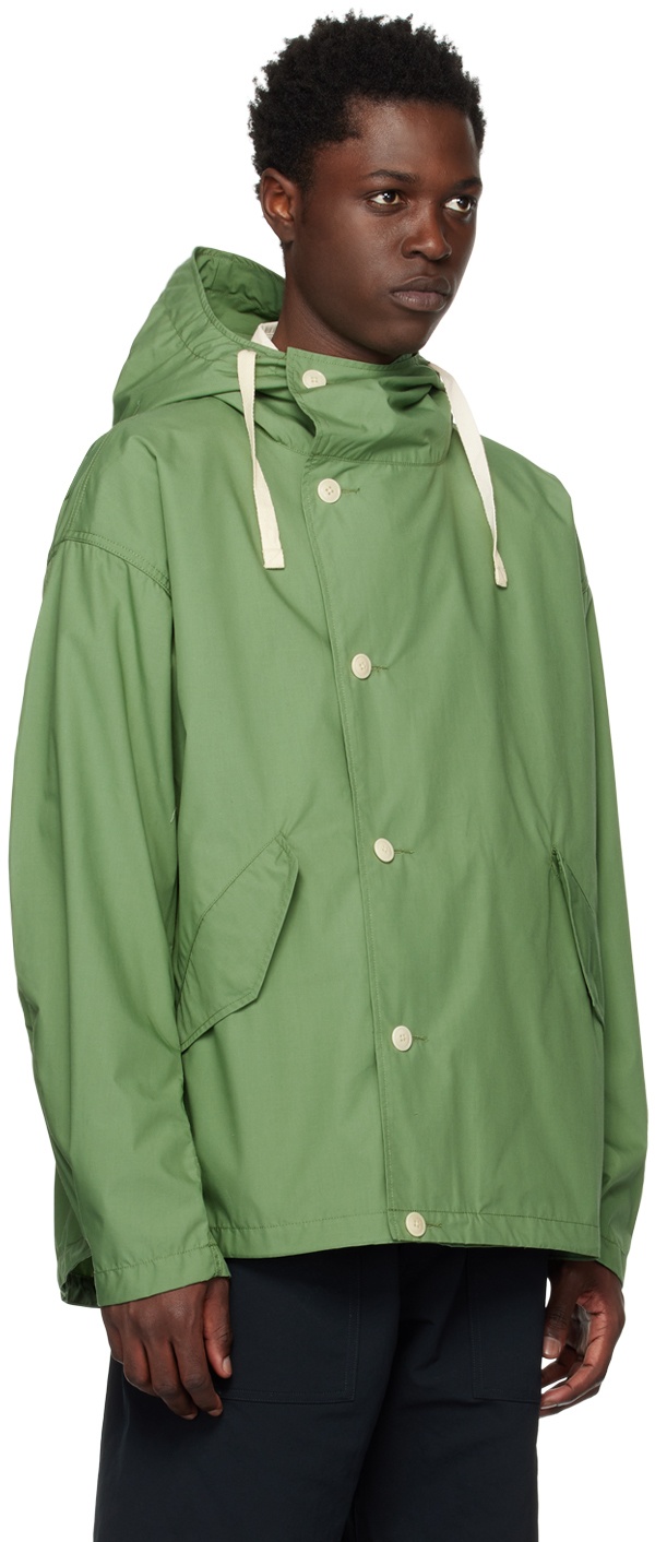 nanamica Green Hooded Jacket Nanamica