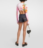 Jean Paul Gaultier Flower Collection printed crop top