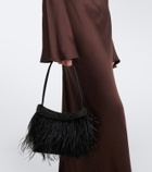 Staud Winslow feather-trimmed shoulder bag