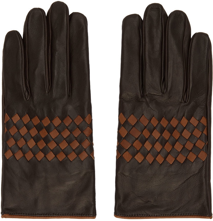 Photo: Ernest W. Baker Brown Woven Lambskin Gloves