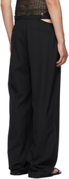 Dion Lee Black Wool Lingerie Trousers