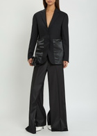Bettter Inside Out Paneled Wool Blazer Black