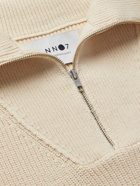 NN07 - Roman Ribbed Merino Wool-Blend Half-Zip Sweater - Neutrals