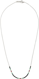 Isabel Marant Silver & Black Color Stripe Necklace