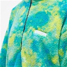 XOXOGOODBOY Women's Bleached Half Zip Up Fleece Jacket in Blue